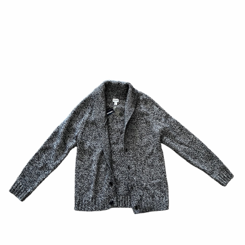 Old Navy Black and White Knit Sweater